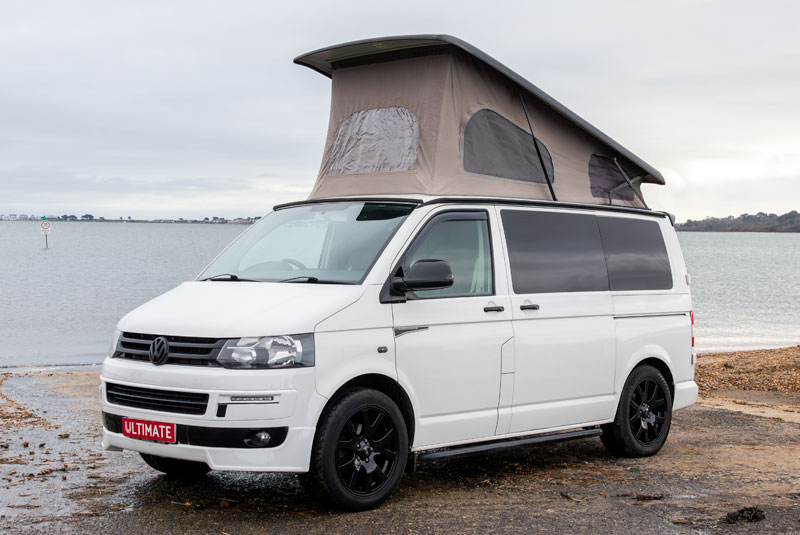 VW Transporter T5.1 Funky Dubz Camper - Front Left Roof Up