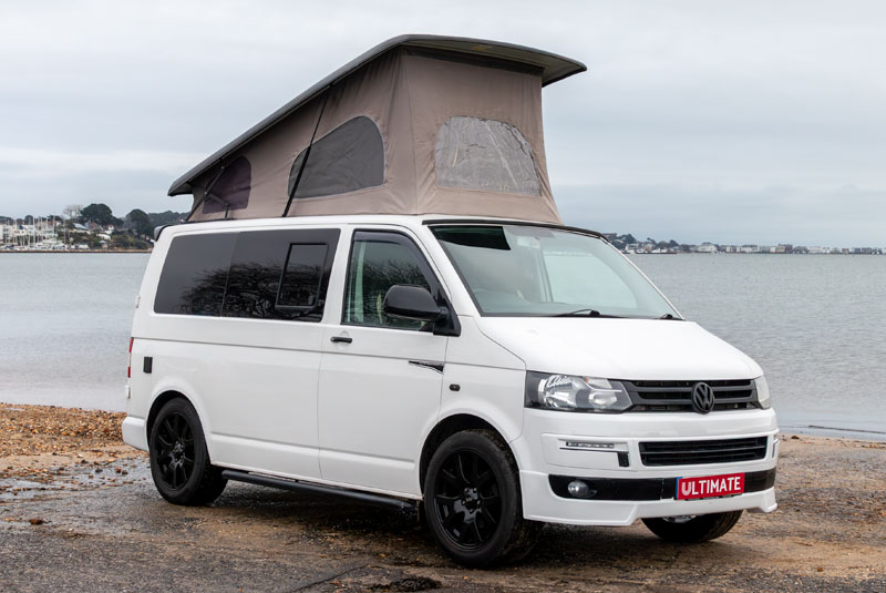 VW Transporter T5.1 Funky Dubz Camper - Front Right Roof Up