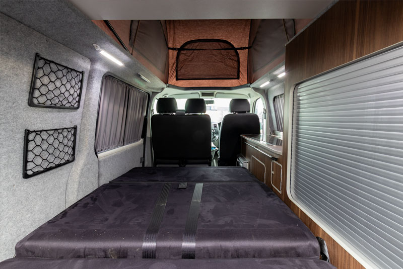 VW Transporter T5.1 Funky Dubz Camper - Rear Looking Through