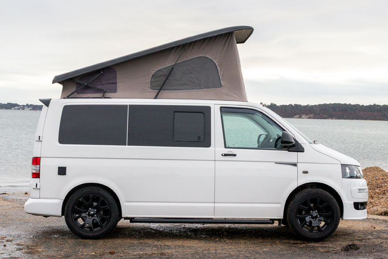VW Transporter T5.1 Funky Dubz Camper - Right Side Roof Up