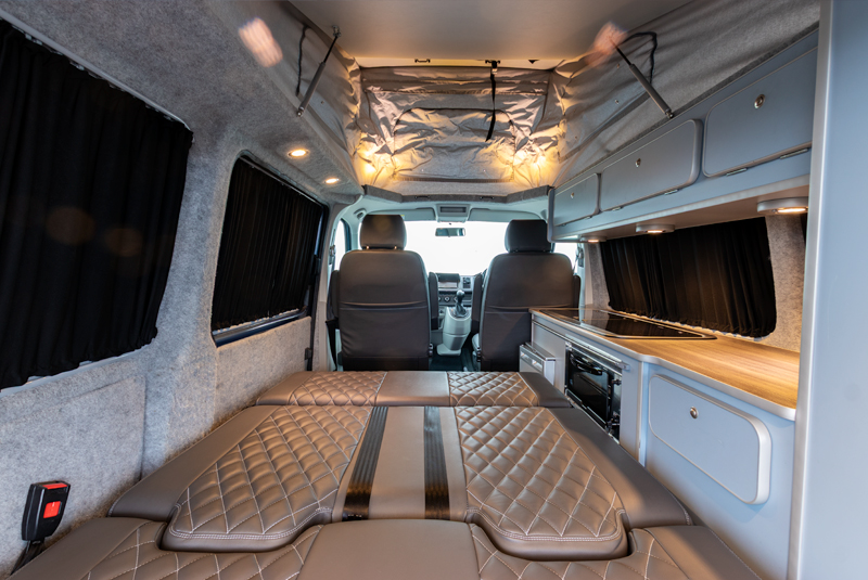 VW Transporter T6 140bhp DSG SWB Camper King - Rear Looking Through