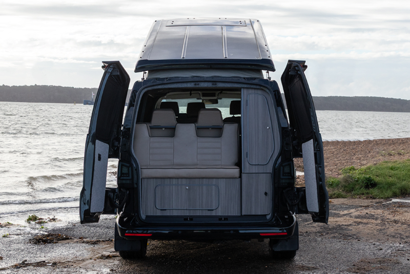 VW Transporter T5.1 130bhp SWB Sportline - Rear Doors Open Roof Up