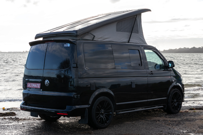 VW Transporter T5.1 130bhp SWB Sportline - Rear Right Roof Up