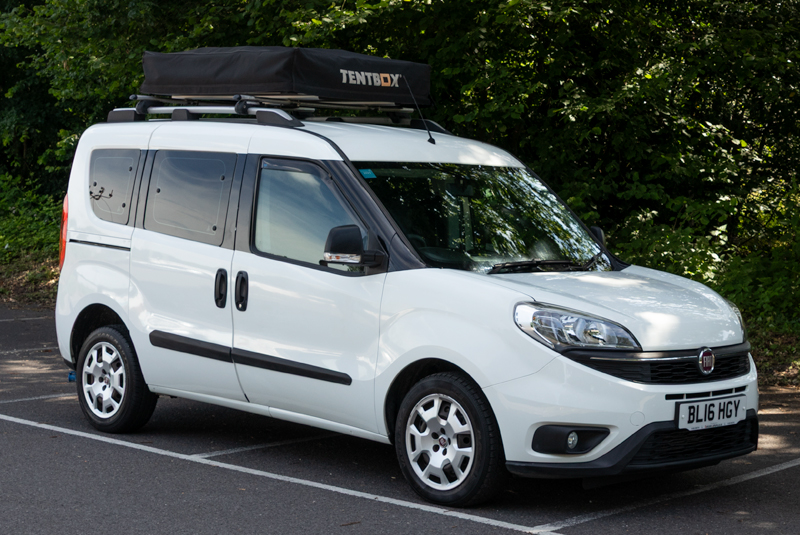 Fiat Doblo 1.6 Multi Jet Redcote camper with Tentbox - Front Right