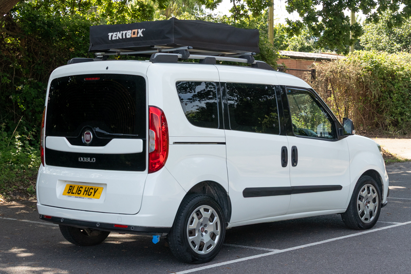 Fiat Doblo 1.6 Multi Jet Redcote camper with Tentbox - Rear Right