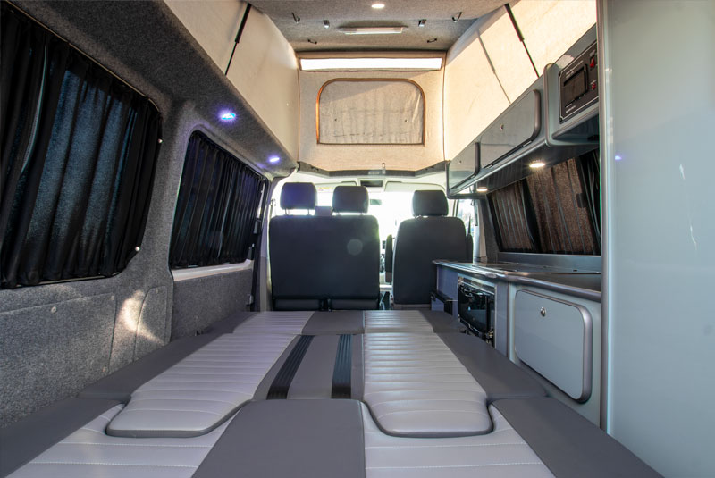 VW Transporter T6 140bhp Sportline Camper - Rear Looking Through