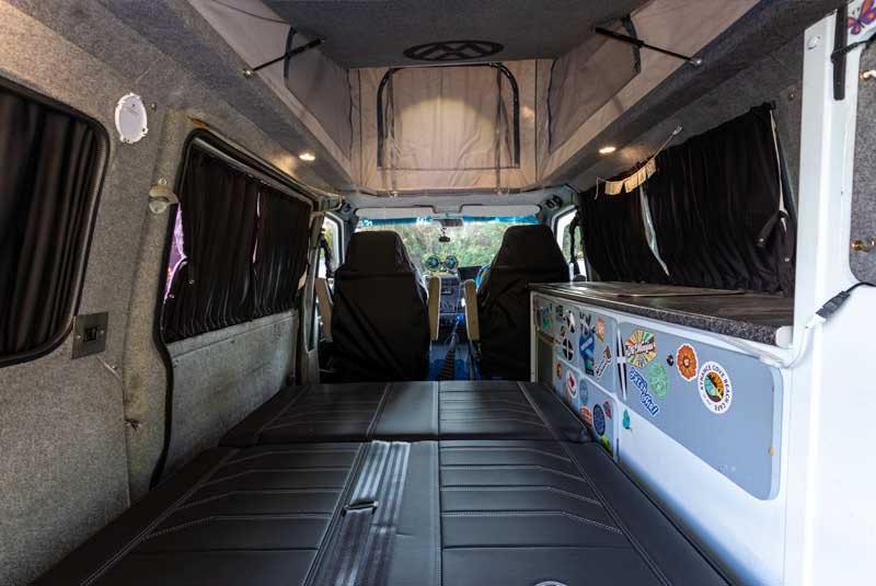 VW Transporter T4 110bhp SWB Camper Van - Rear Looking Through