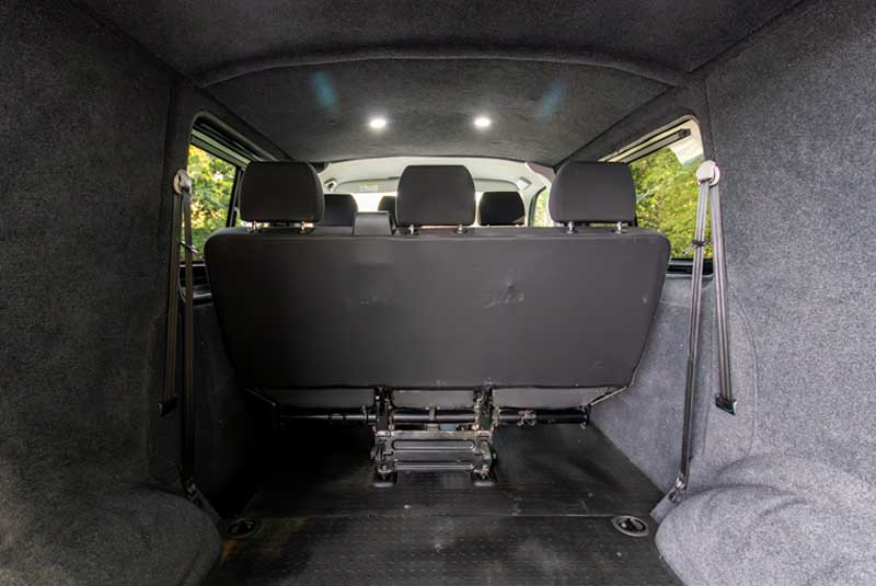 VW Transporter T6 140bhp SWB Kombi - Rear Looking Through