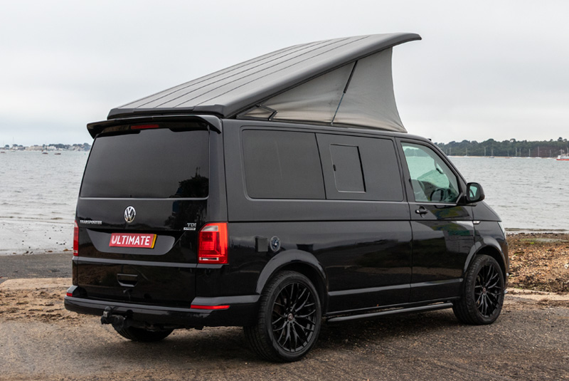 VW Transporter T6 140bhp Camper - Rear Right Roof Up